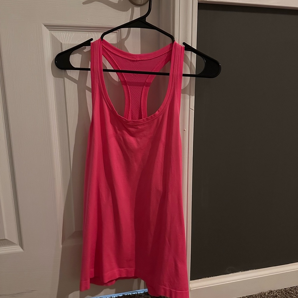 Pink Lululemon tank top